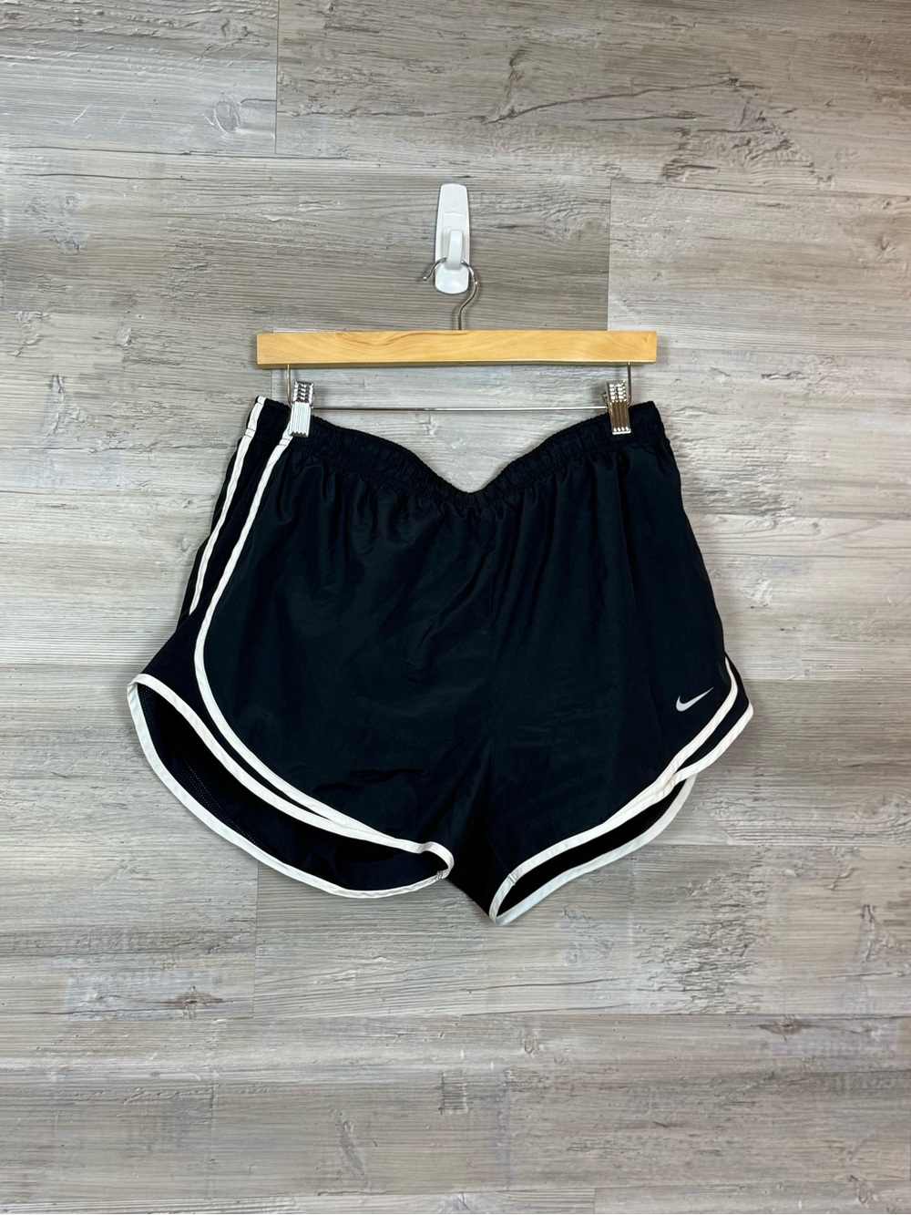 Nike Tempo Dri-Fit Running Shorts Black White Trim Sz XL